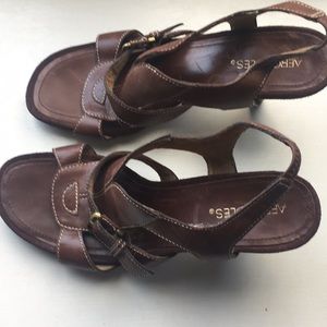 High heel sandals.   Brown size 9 Aerosoles
